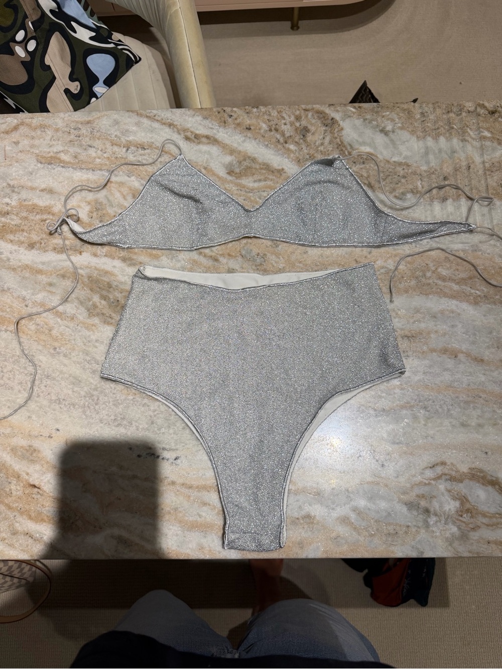 SILVER METALLIC BIKINI - 35